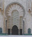 Hassan II Mosque Door with Arch * The classic Islamic horseshoe-shaped arch over one of the many doors on the Hassan II Mosque. * 493 x 576 * (126KB)